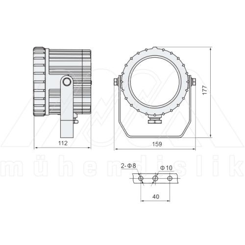 Взрывозащищенное приспособление освещения бака Сид серии БАК85 (WAROM)