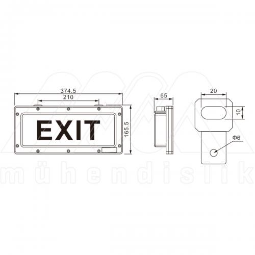 EX-PROOF EMERGENCY EXIT LIGHTING FIXTURE AND SIGNS (CROWN EXTRA)