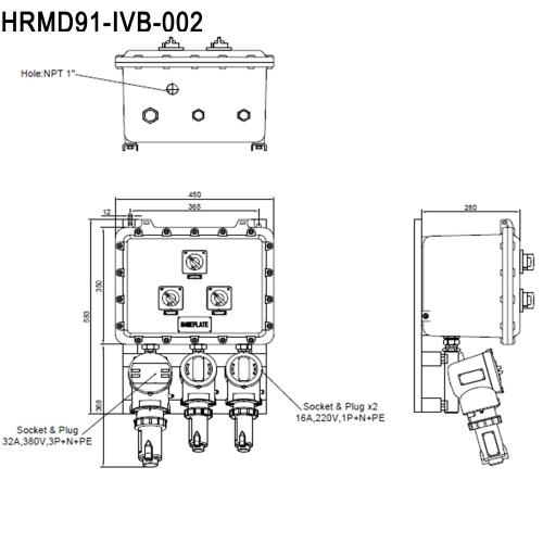EXPROOF KOMBİNE PRİZ PANELİ (WAROM)