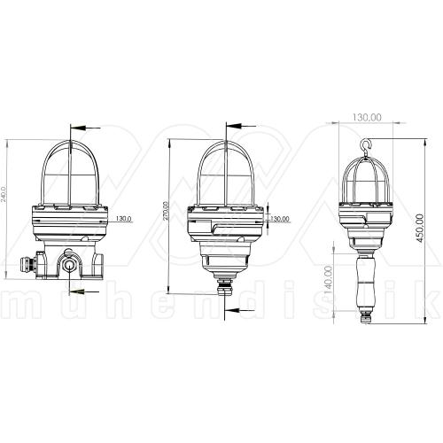 ZNG Serisi Exproof Glob Armatürler (ZONEX)